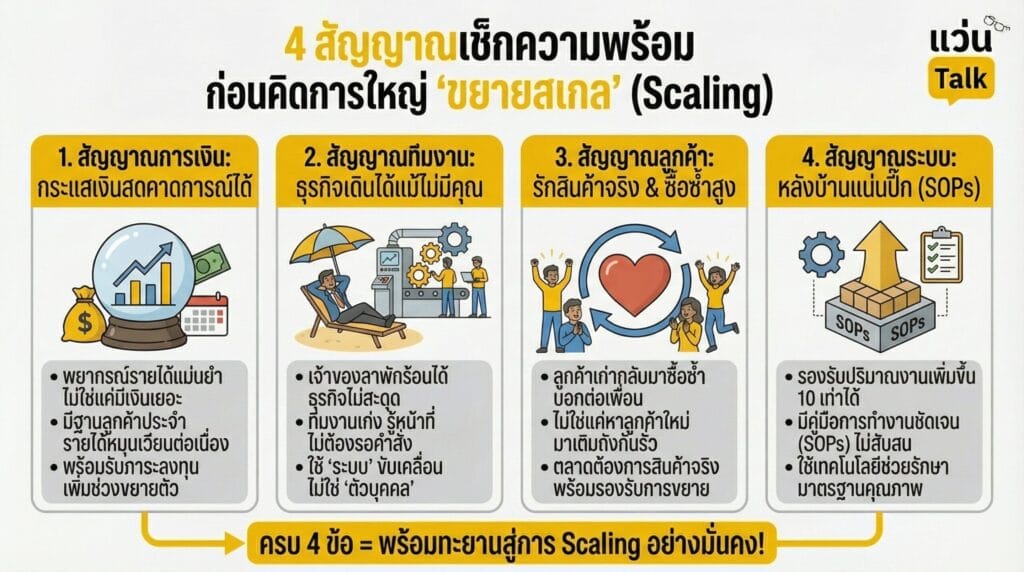 1. สัญญาณด้านการเงิน กระแสเงินสดต้องคาดการณ์ได้
