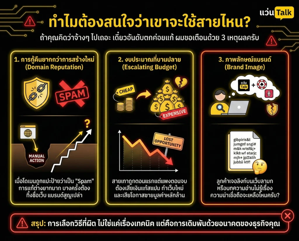 ทำไมต้องสนใจว่าเขาจะใช้สายไหน