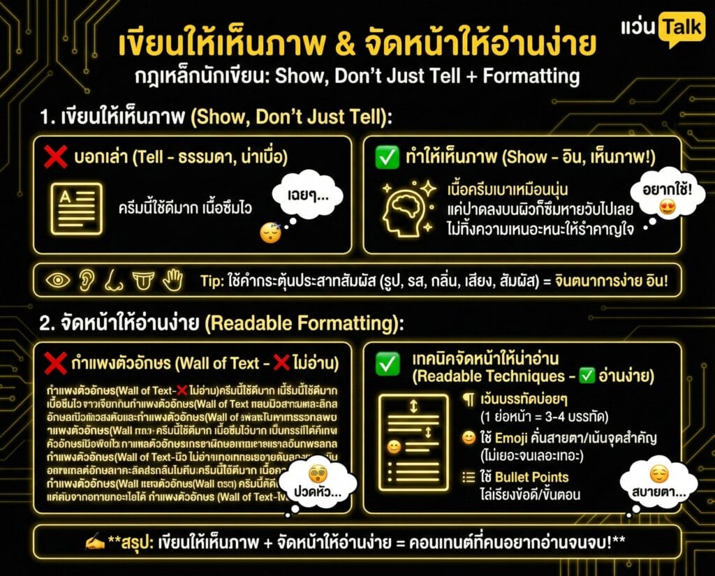 เขียนให้เห็นภาพไม่ใช่แค่บอกเล่า