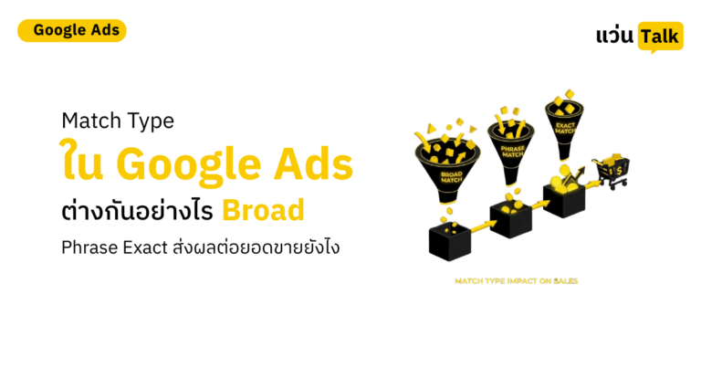 24.Match Type ใน Google Ads ต่างกันอย่างไร Broad Phrase Exact ส่งผลต่อยอดขายยังไง