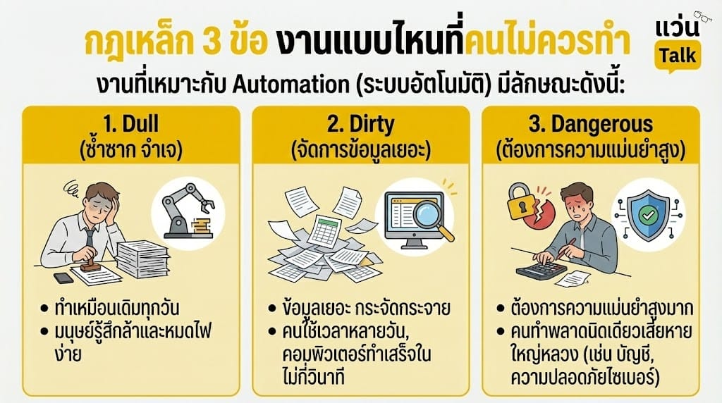 กฎเหล็ก 3 ข้อ งานแบบไหนที่คน ไม่ควรทำ