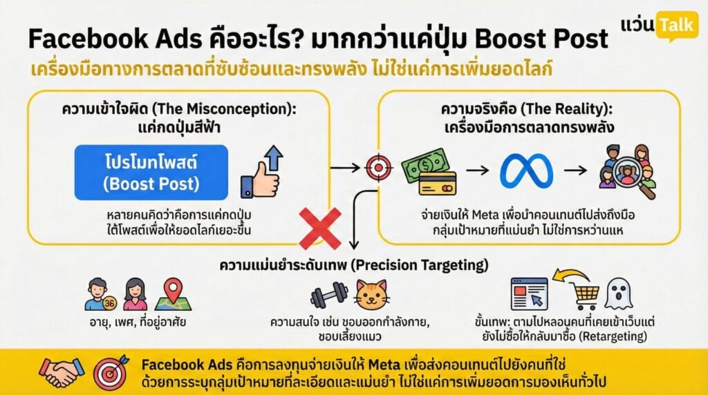 Facebook Ads คืออะไร? มากกว่าแค่ปุ่ม Boost Post