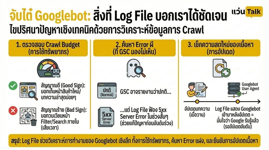 จับไต๋ Googlebot สิ่งที่ Log File บอกเราได้ชัดเจน