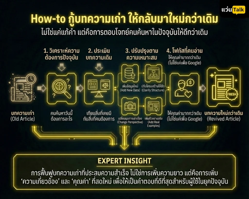 How-to กู้บทความเก่า ให้กลับมาใหม่กว่าเดิม