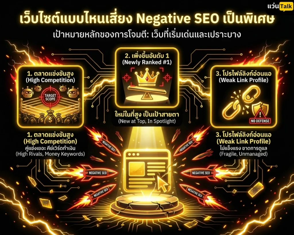 เว็บไซต์แบบไหนเสี่ยง Negative SEO มากเป็นพิเศษ