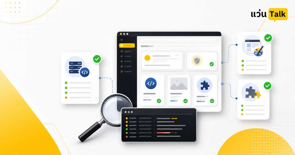 ภาพตรวจความเข้ากันได้ของ PHP Theme Plugin และ Error Log ก่อนอัปเดต WordPress 7.1