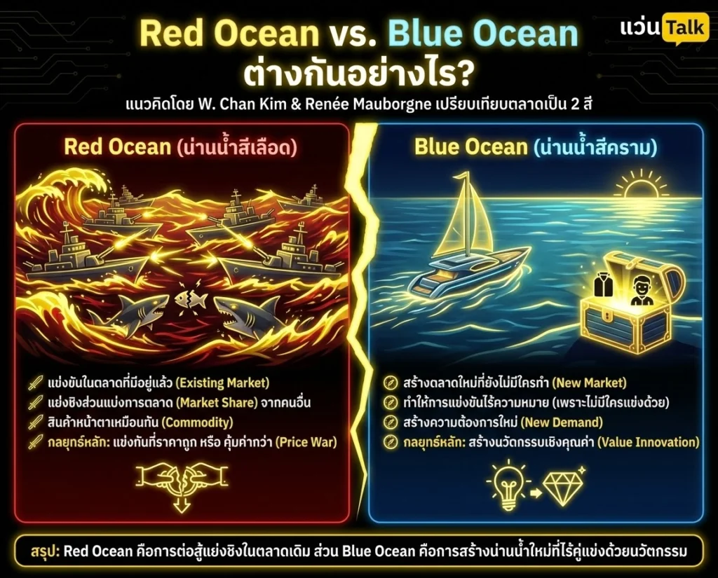 Red Ocean vs Blue Ocean ต่างกันอย่างไร?