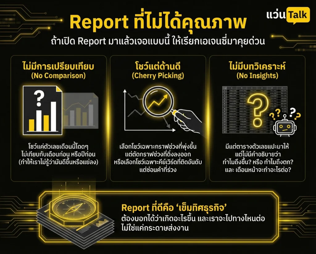 Report ที่ไม่ได้คุณภาพ