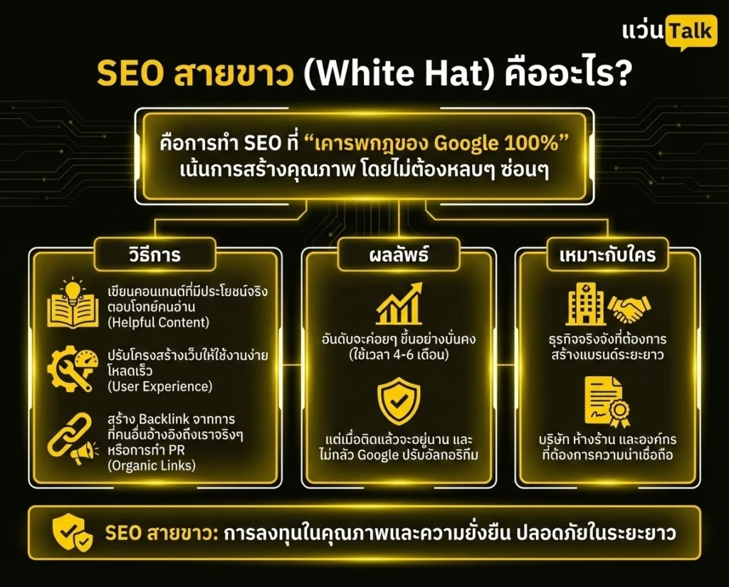 SEO สายขาว (White Hat) คืออะไร