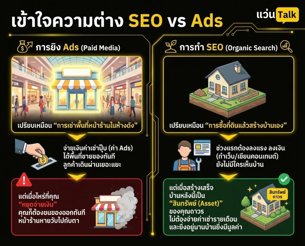 เข้าใจความต่าง SEO vs Ads