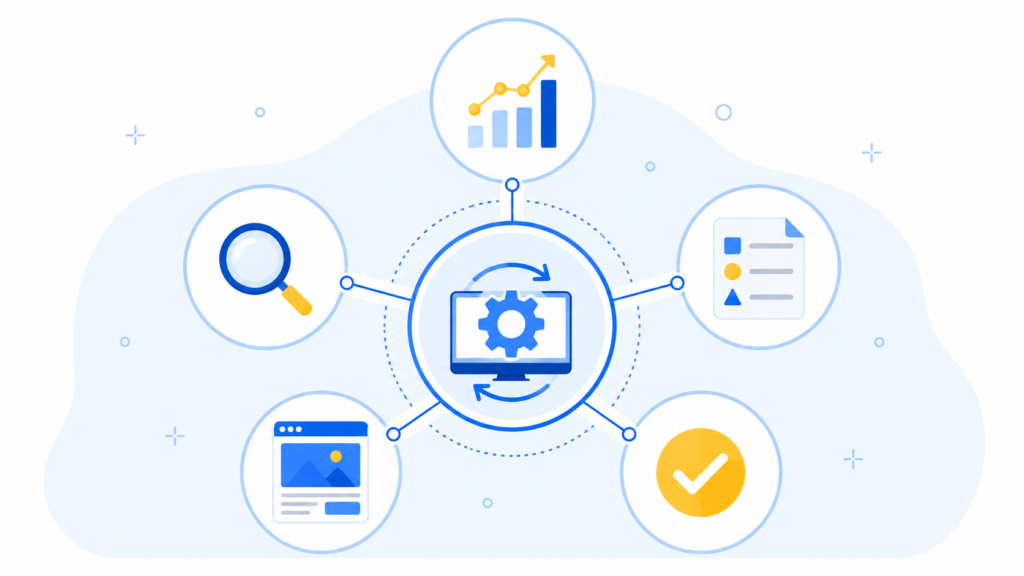 ภาพสรุปองค์ประกอบสำคัญที่ควรตรวจสอบก่อนอัปเกรด Search Campaigns เป็น AI Max