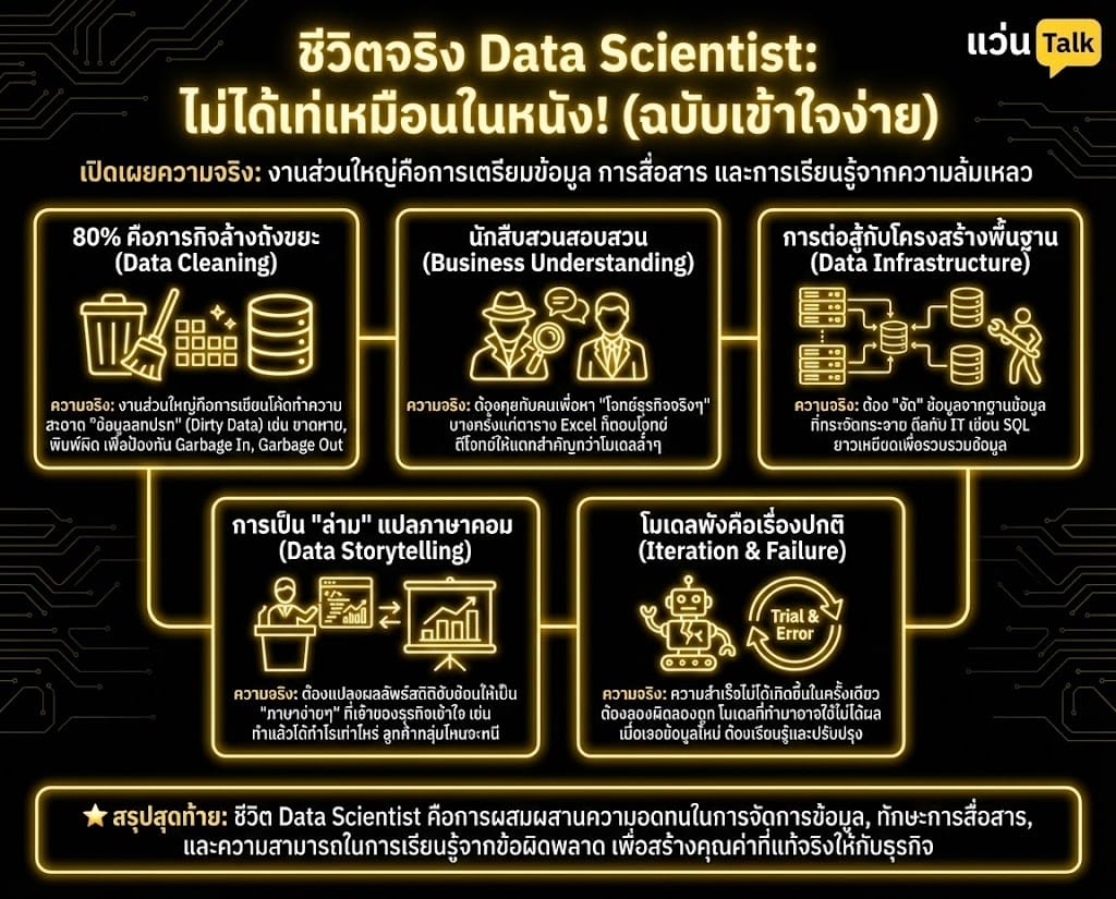 ชีวิตจริง Data Scientist วันๆ ทำอะไรบ้าง (ไม่ได้เท่เหมือนในหนัง?)