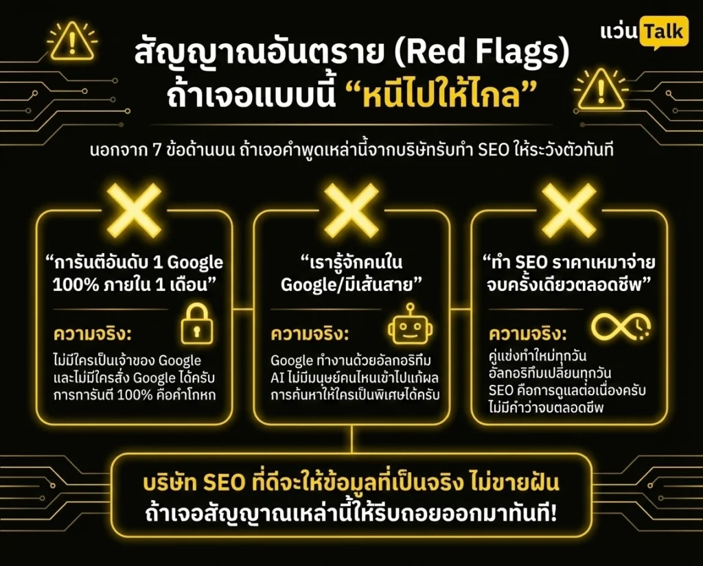 สัญญาณอันตราย (Red Flags) ถ้าเจอแบบนี้ "หนีไปให้ไกล"