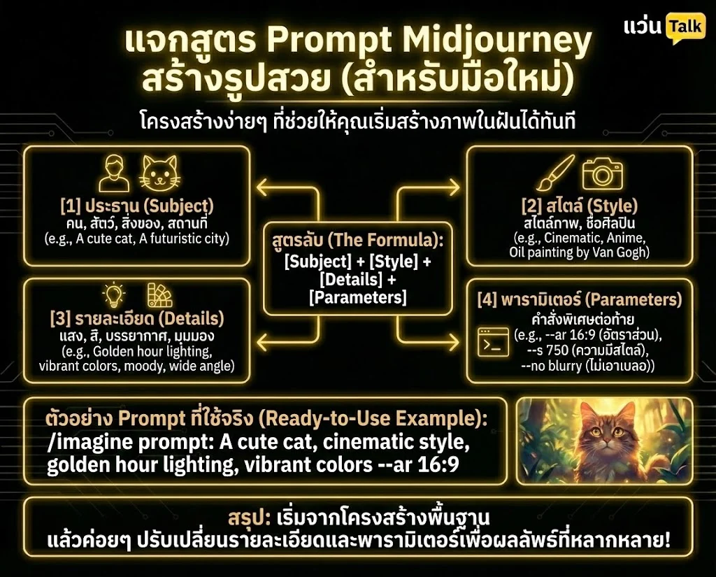 แจกสูตร Prompt สร้างรูปสวยๆ ใน Midjourney สำหรับมือใหม่