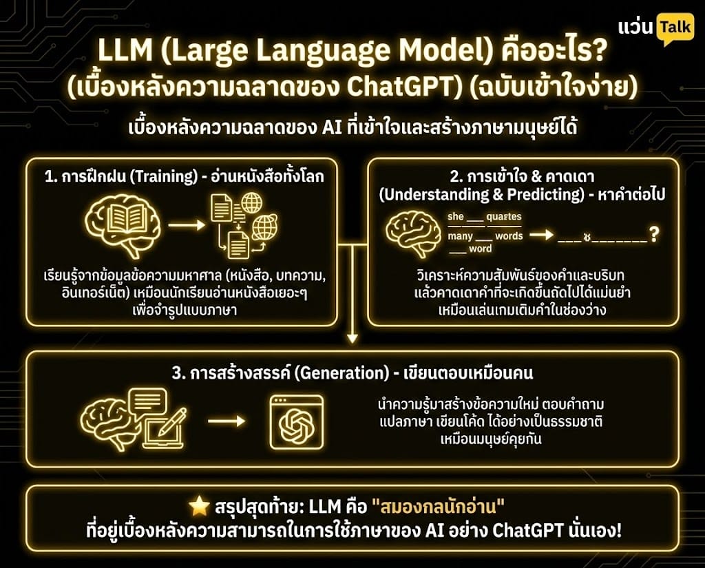 LLM (Large Language Model) คืออะไร? (เบื้องหลังความฉลาดของ ChatGPT)