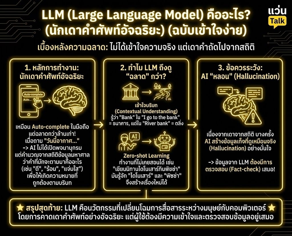 LLM (Large Language Model) คืออะไร? (เบื้องหลังความฉลาดของ ChatGPT)