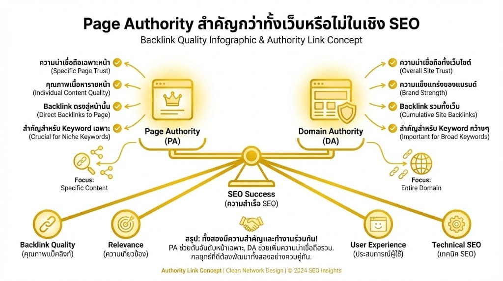 Page Authority ส่าคัญกว่าทั้งเว็บหรือไม่ในเชิง SEO