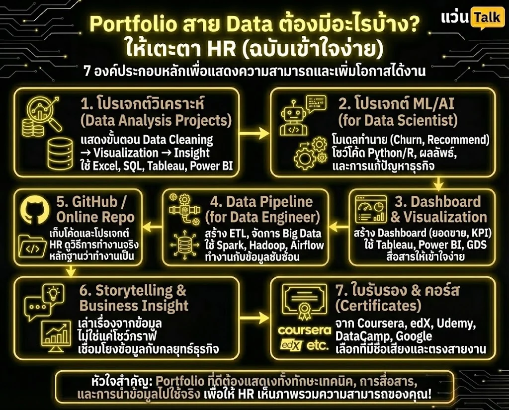 Portfolio สาย Data ต้องมีอะไรบ้าง? ให้เตะตา HR