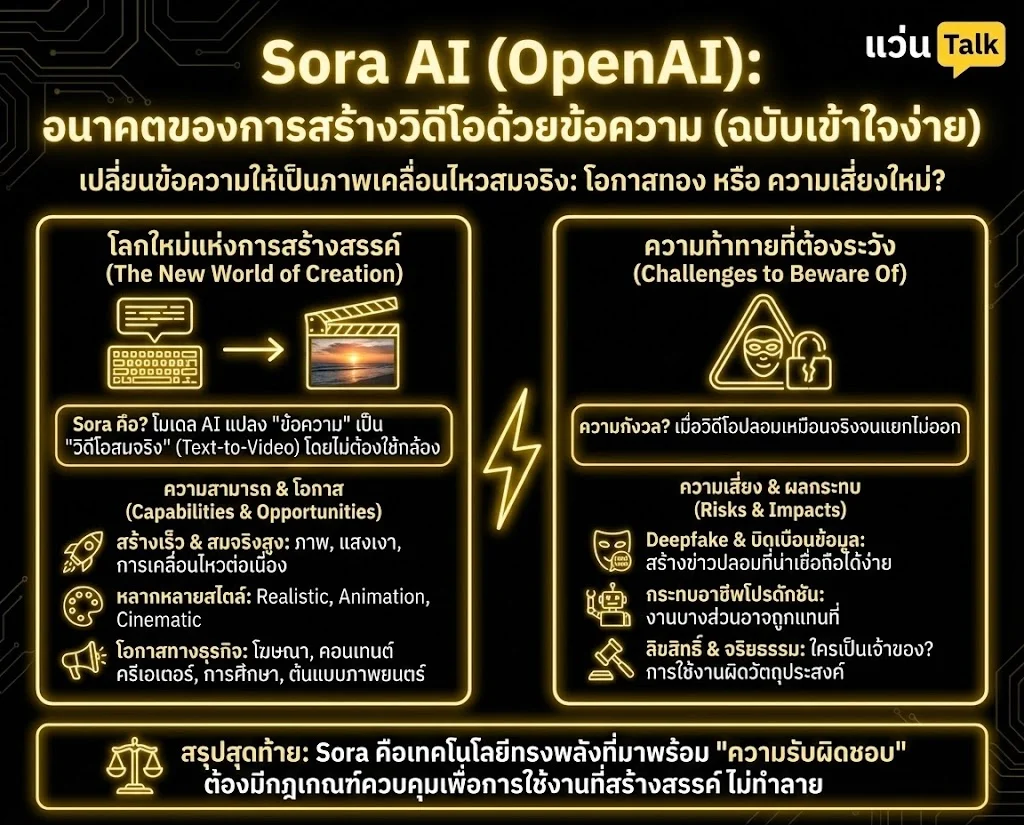 Sora AI (OpenAI) อนาคตของการสร้างวิดีโอด้วยข้อความ น่ากลัวแค่ไหน?