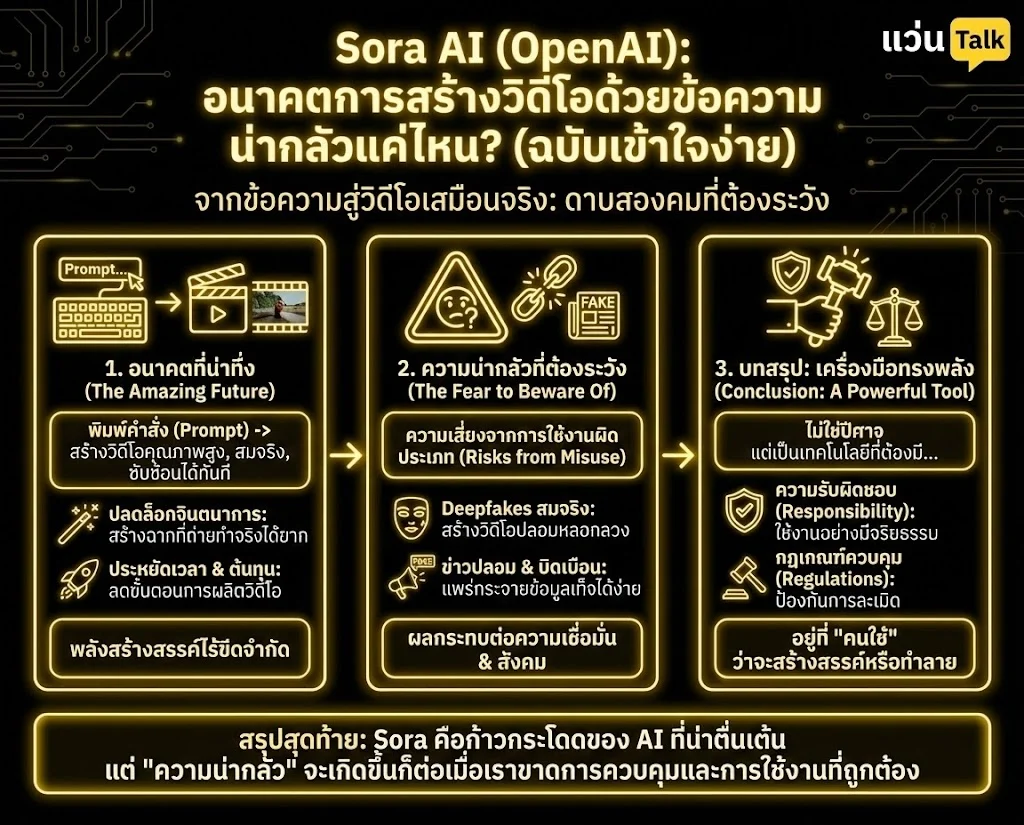 Sora AI (OpenAI) อนาคตของการสร้างวิดีโอด้วยข้อความ น่ากลัวแค่ไหน?