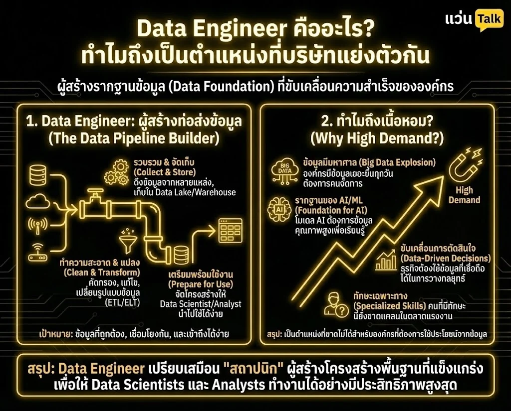 Data Engineer คืออะไร? ทำไมถึงเป็นตำแหน่งที่บริษัทแย่งตัวกัน