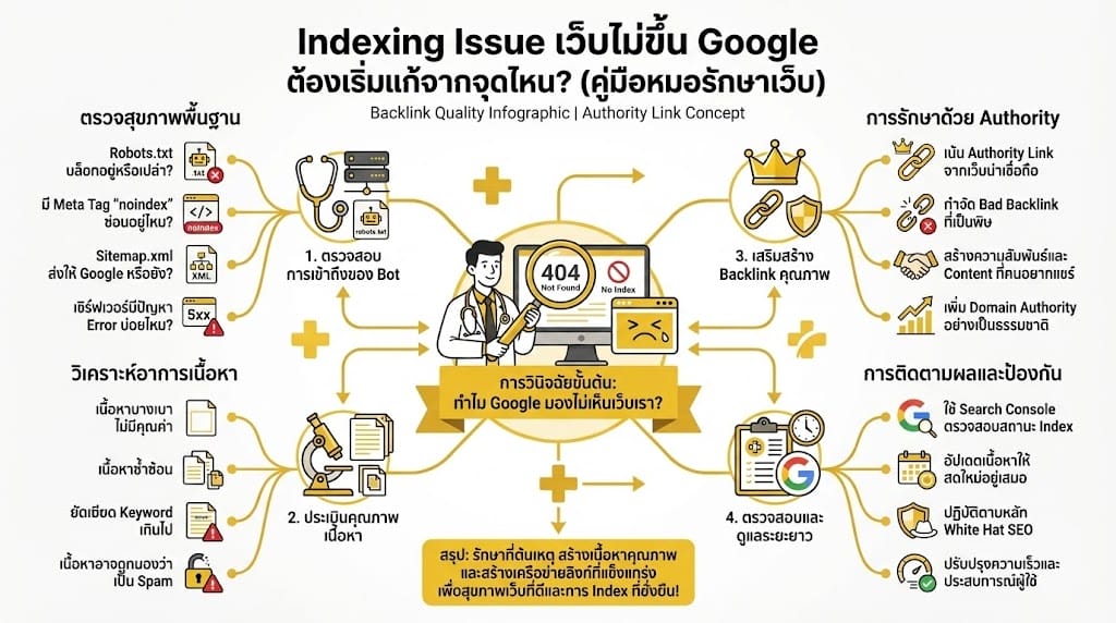 Indexing Issue เว็บไม่ขึ้น Google ต้องเริ่มแก่จากจุดไหน