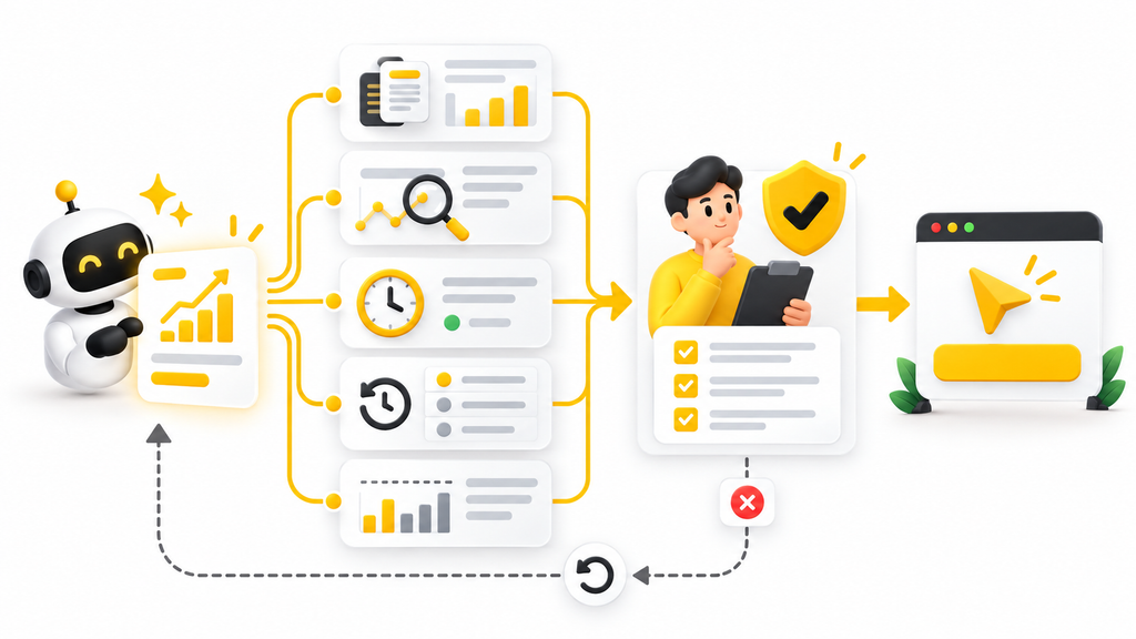 workflow การตรวจ insight ย้อนกลับไปยังข้อมูลต้นทางก่อนอนุมัติปรับแคมเปญ